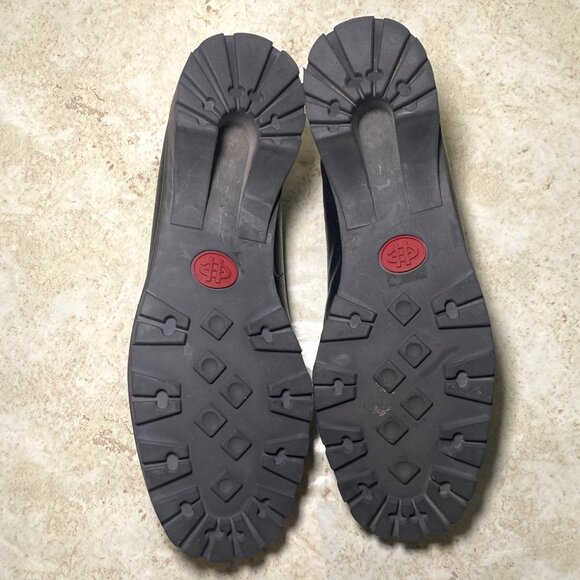 Cole Haan Womens Black Leather Loafers Size 8 Textured Lug Sole Slip-On Comfort - Picture 7 of 10